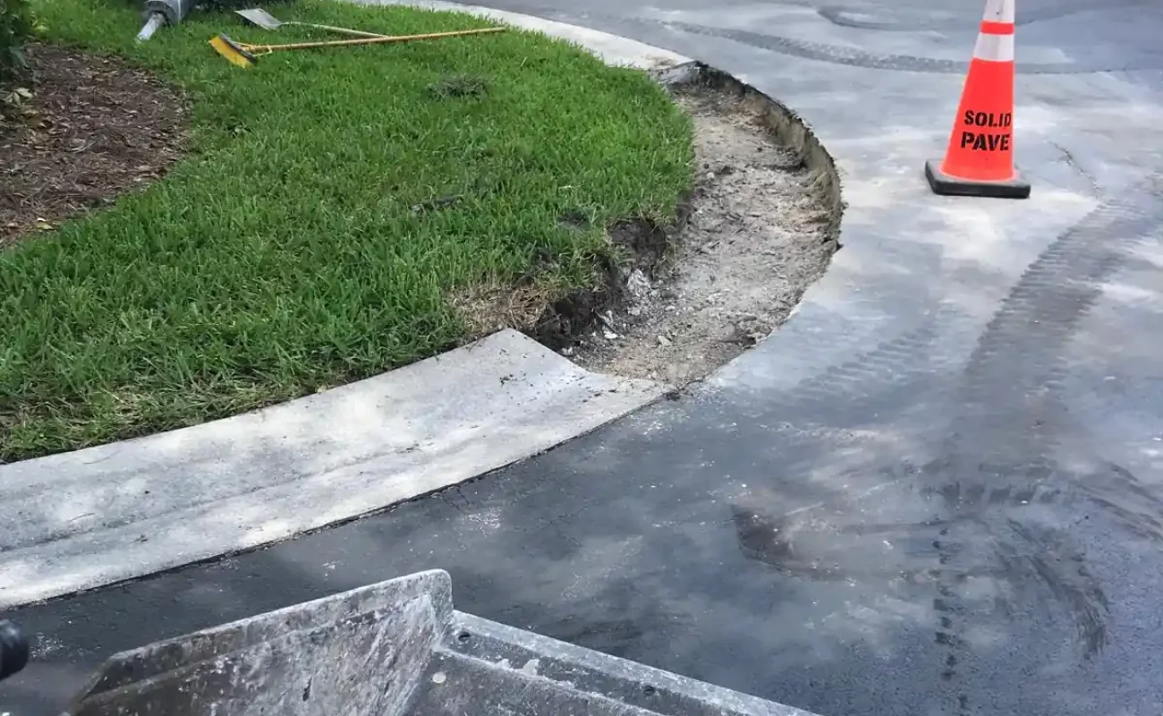 removing concrete curbs